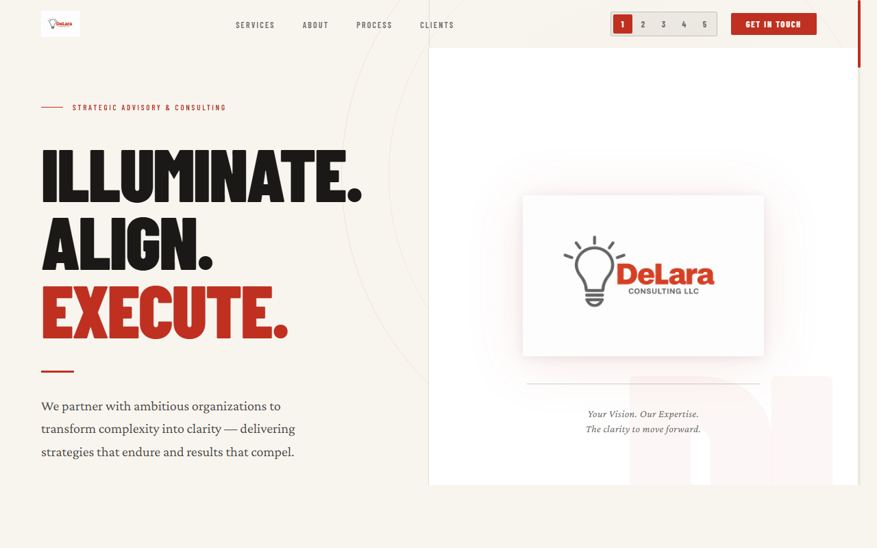 DeLara Consulting website